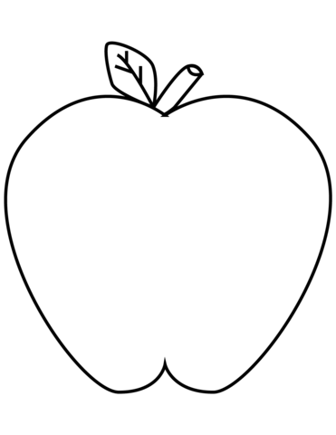 Green Apple Coloring Page